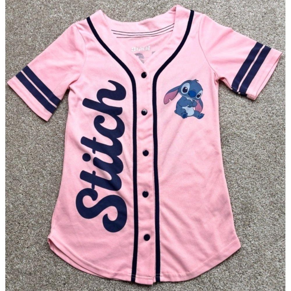 Disney Stitch Baseball Shirt Sz XS Slim Fit (can also fit Youth L/XL) Lilo Ohana